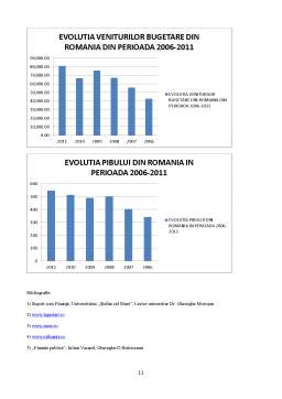 Referat - Evoluția Veniturilor și Cheltuielilor Bugetului de Stat în România în Perioada 2006-2011