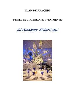 Proiect - Plan de afaceri - firmă de organizare evenimente SC Planning Events SRL