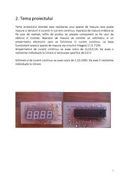 Proiect - Măsurători electronice - voltmetru și ampermetru cu ICL 7106