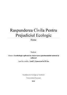 Proiect - Răspunderea civilă pentru prejudiciul ecologic