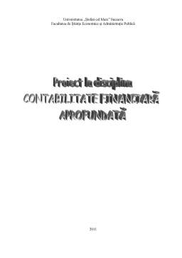 Proiect - Contabilitate Financiară Aprofundată