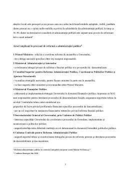 Proiect - Reforma administrației publice - dimensionări conceptuale