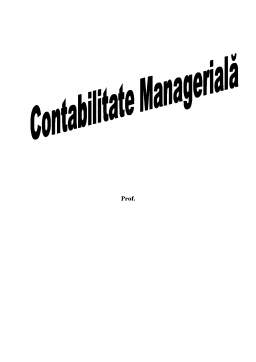Referat - Contabilitate Managerială