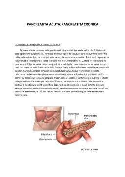 Referat - Pancreatită acută - pancreatită cronică