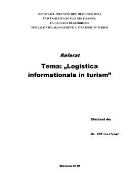 Referat - Logistică informațională în turism