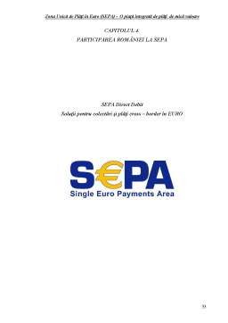 Proiect - Zona unică de plăți în euro - SEPA