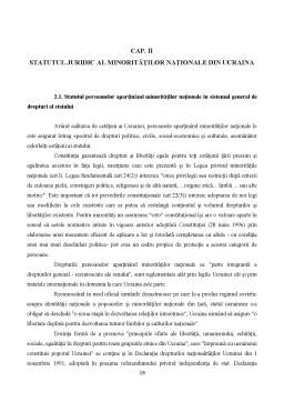 Disertație - Statutul Juridic al Minorităților Naționale din Ucraina