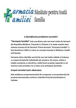 Proiect - Cercetare de Marketing - Farmacia Familia