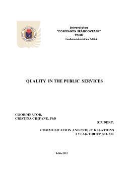 Referat - Quality în The Public Services