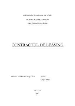 Referat - Contractul de Leasing