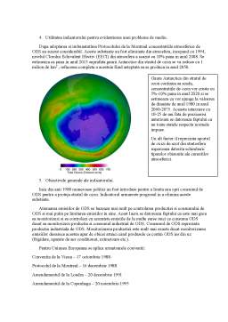 Referat - Producția și consumul de substanțe ce determină subțierea stratului de ozon