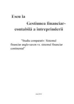 Referat - Gestiunea financiar-contabilă a întreprinderii
