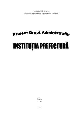 Referat - Instituția Prefectură