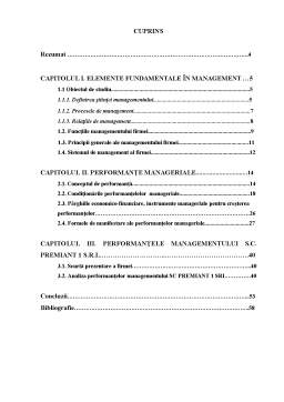 Disertație - Performanțele Managementului Firmei