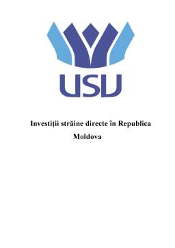 Referat - Investiții Străine Directe în Republica Moldova