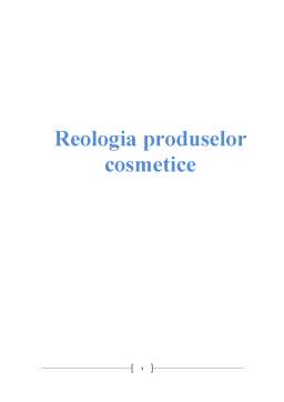 Proiect - Reologia Produselor Cosmetice