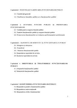Proiect - Statutul Juridic al Funcționarului Public