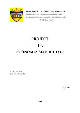 Proiect - Serviciile pentru populație, factor al creșterii calității vieții și diversificării producției de bunuri
