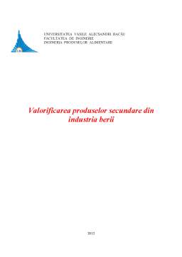 Proiect - Valorificarea Produselor Secundare din Industria Berii