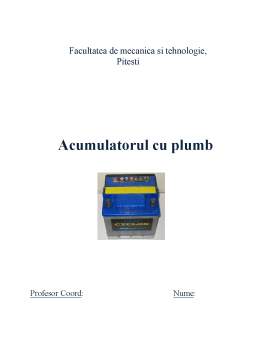 Referat - Acumulatorul cu Plumb