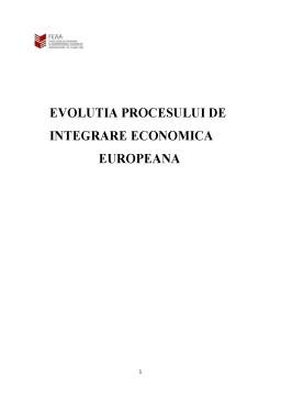 Proiect - Evoluția procesului de integrare economică în Europa