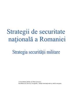 Referat - Strategii de Securitate Națională a Romaniei