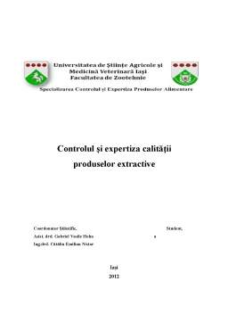 Proiect - Controlul și Expertiza Calității Produselor Extractive