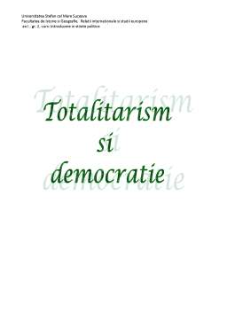 Referat - Totalitarism și democrație