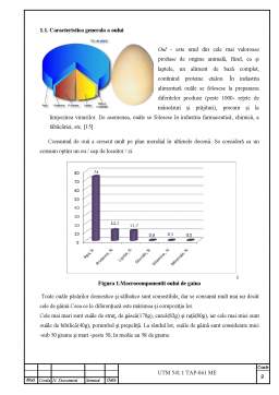 Licență - Valoarea nutritivă și mecanisme de asimilare a proteinelor oului de găină