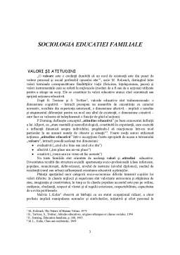 Proiect - Sociologia educației familiare