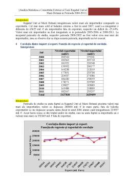 Referat - Analiza statistică a comerțului exterior al țării Regatul Unit al Marii Britanii în perioada 2000-2011