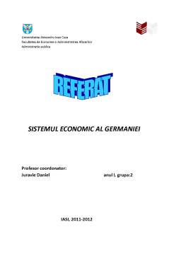 Proiect - Sistemul Economic al Germaniei