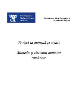 Proiect - Moneda și Sistemul Monetar Românesc