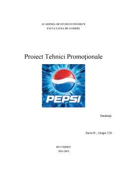 Proiect - Pepsi - tehnici promoționale