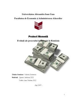 Proiect - Evoluții ale Procesului Inflaționist în România