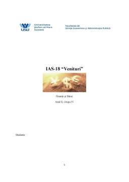 Proiect - IAS-18 Venituri