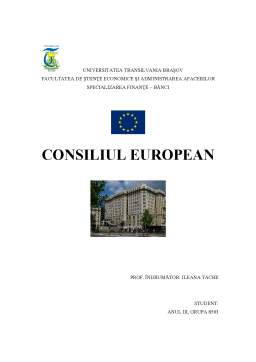 Referat - Consiliul European
