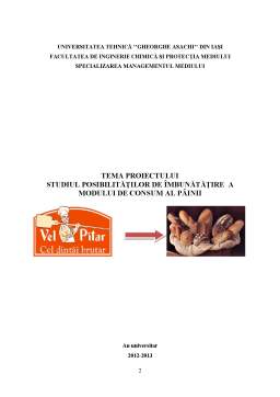 Proiect - Studiul Posibilităților de Îmbunătățire a Modului de Consum al Pâinii