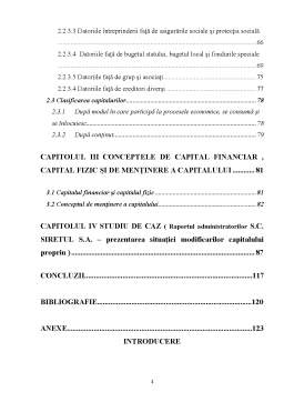 Licență - Conceptul de Capital și de Menținere a Capitalului în Viziunea Standardelor Internaționale de Contabilitate