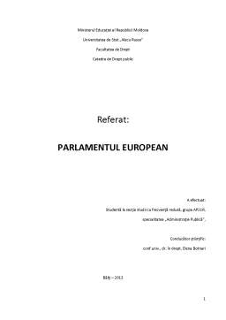 Proiect - Parlamentul European