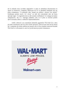 Proiect - Campania de relații publice a lanțului de hipermarketuri Wal-Mart România