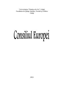 Referat - Consiliul Europei