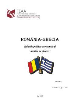 Referat - Comparație România-Grecia
