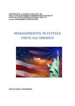 Referat - Management Intercultural în SUA