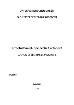 Referat - Profetul Daniel - Perspectiva Ortodoxă