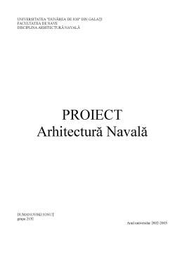 Proiect - Arhitectură Navală