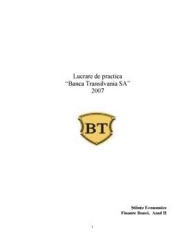Proiect - Lucrare de Practica - Banca Transilvania SA