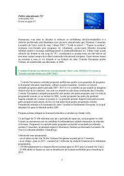 Proiect - Politici educaționale TIC - economie europeană