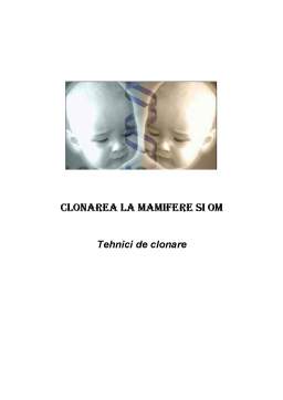 Proiect - Clonarea la Mamifere și Om