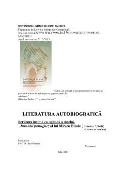 Referat - Jurnalul Portughez al Lui Mircea Eliade